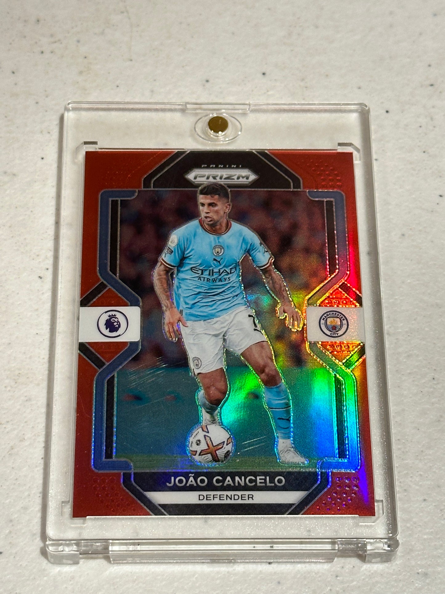 2022-23 Panini Prizm EPL Joao Cancelo Red Holo /149 #7 | Manchester City