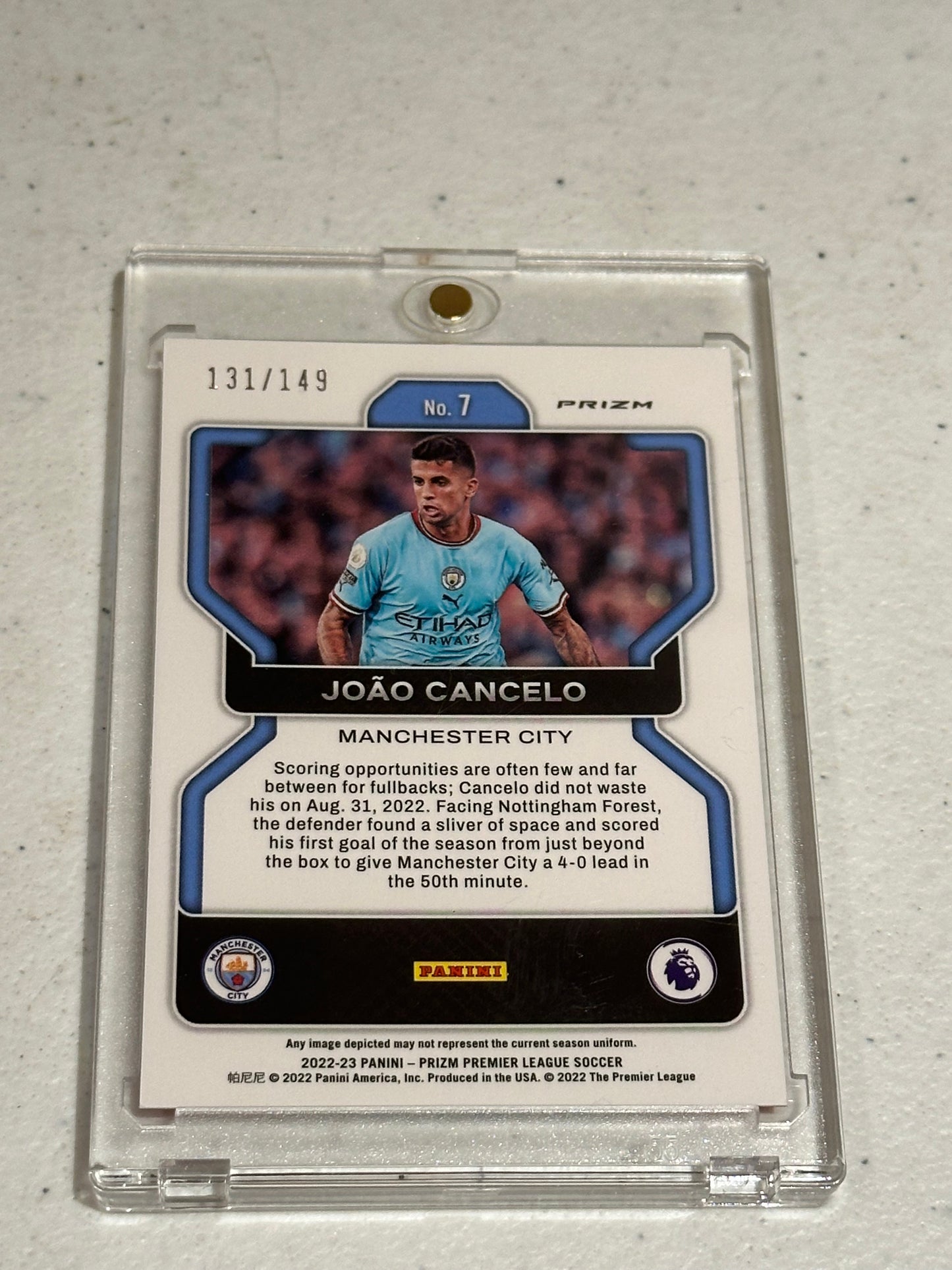 2022-23 Panini Prizm EPL Joao Cancelo Red Holo /149 #7 | Manchester City