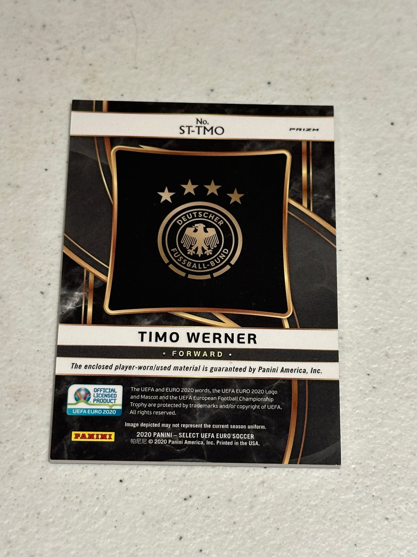 2020 Panini Select UEFA Euro Preview Stars Relics Silver Prizm Timo Werner