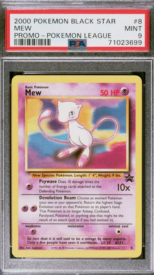2000 POKEMON BLACK STAR MEW PSA 9