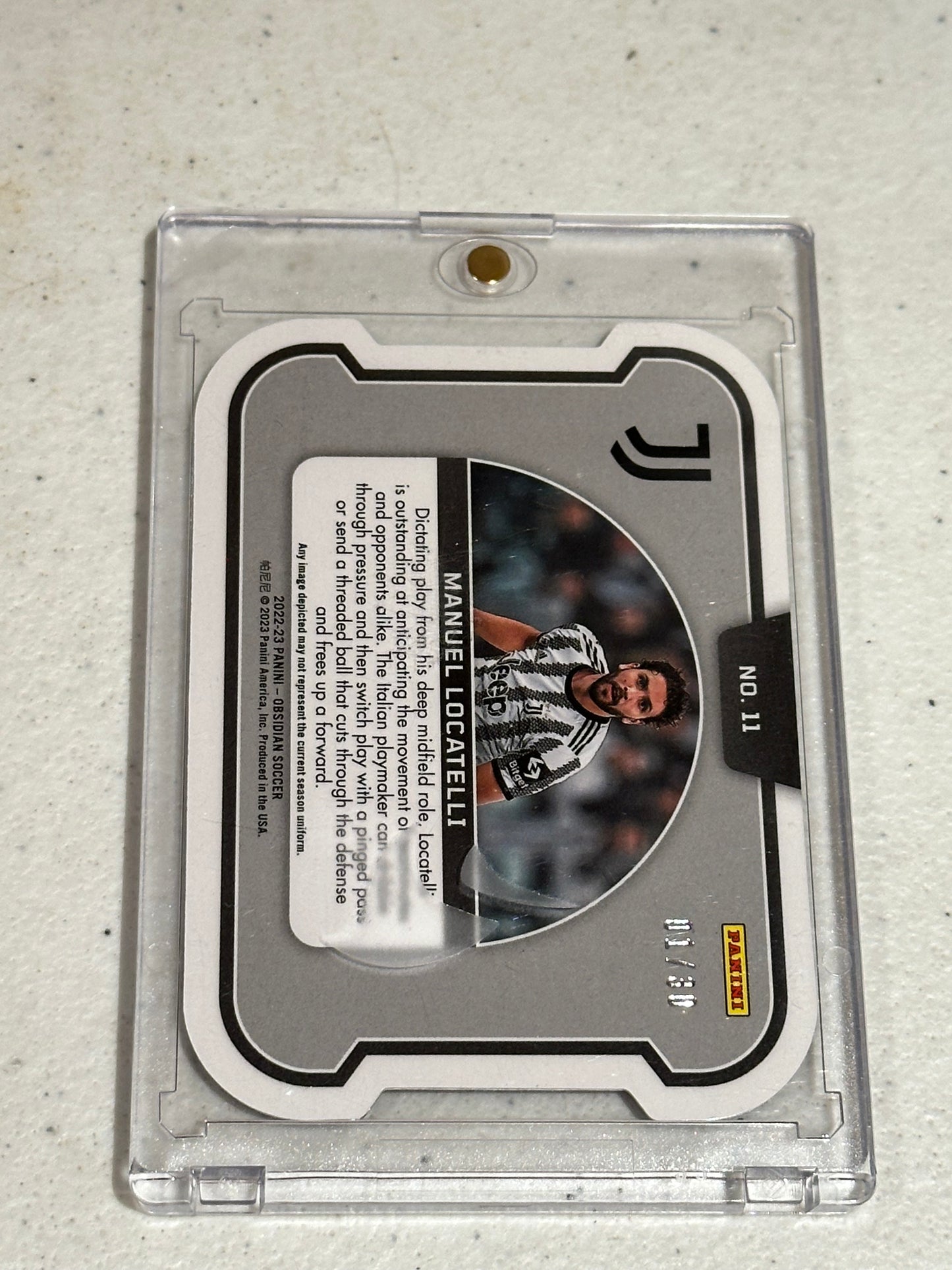 2022/23 Panini Obsidian MANUEL LOCATELLI RED PULSAR EQUINOX DIE CUT 01/30 #11