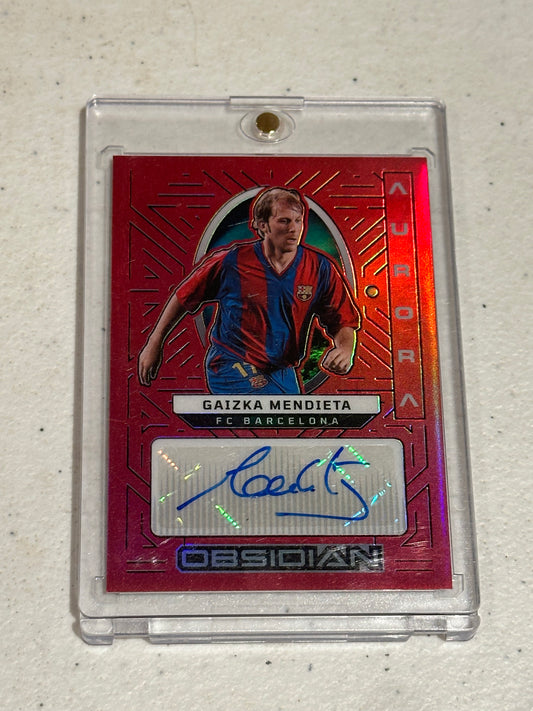 2022-23 Panini Obsidian aurora auto GAIZKA MENDIETA #8/8! Barcelona