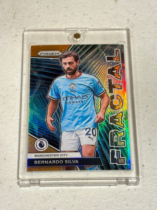 2022-23 Panini Prizm EPL Bernardo Silva Fractal Orange Prizm #05/25