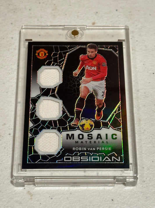 2020-21 Obsidian Robin Van Persie Mosaic Material Triple Jersey #058/149